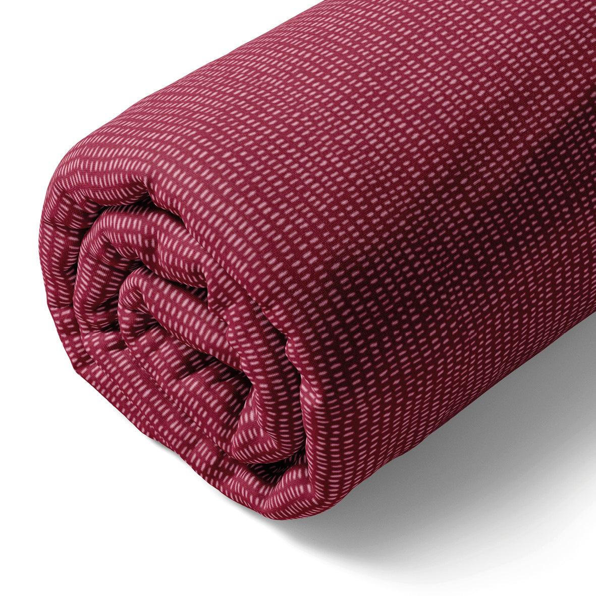 Fitted sheet cotton satin - Dotty Burgundy