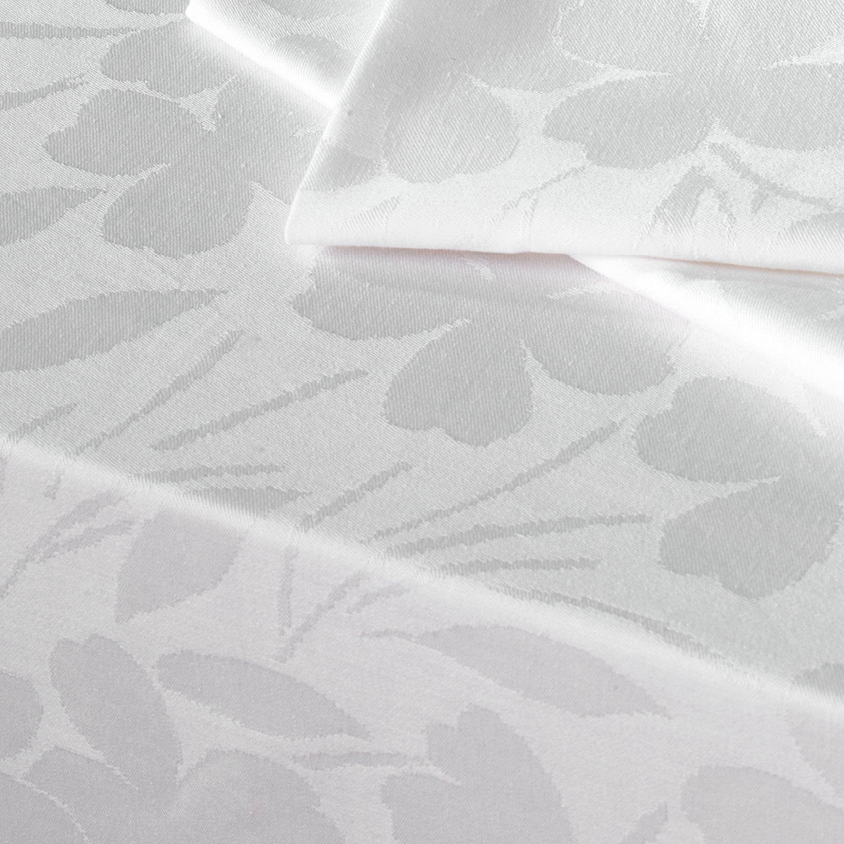 Set of 4 napkins Jacquard woven - Petit Chênes White