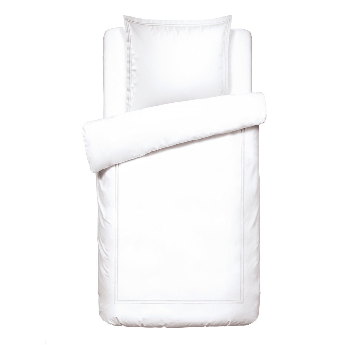Duvet cover + pillowcase(s) cotton satin - Nice White / White