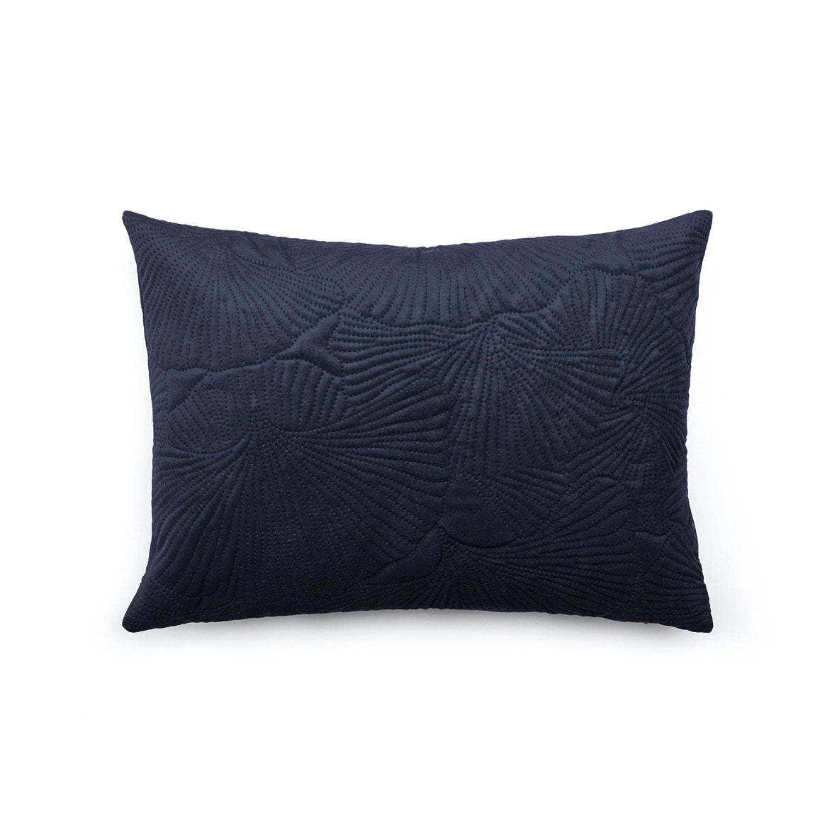 Cushion cover embossed - flower Dark blue