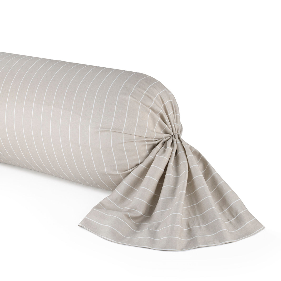 Pillowcase(s) cotton satin - Rayures Élégantes Taupe
