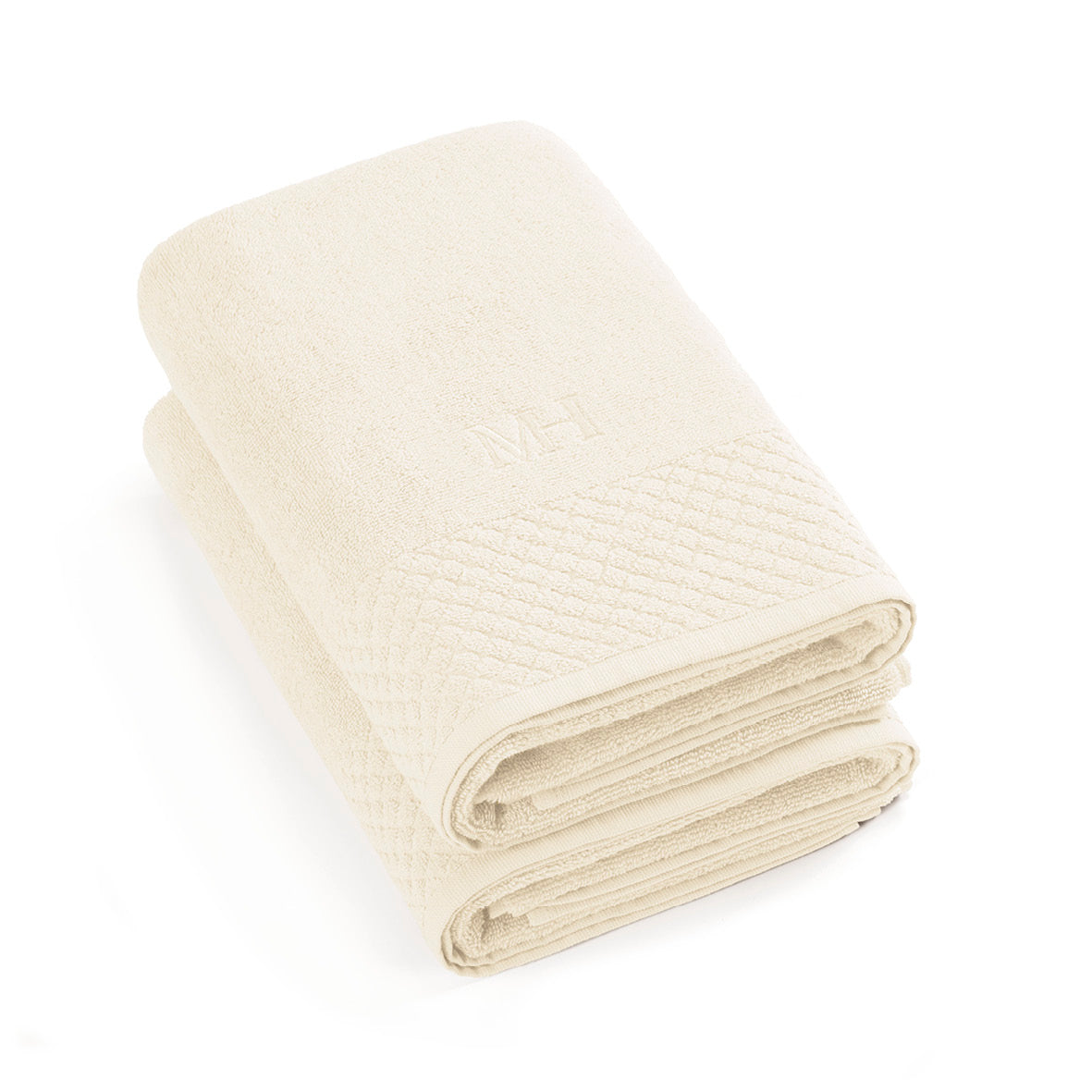 Bath towel combed cotton LT - Eden - 2 x (70 x 140 cm) Ivory