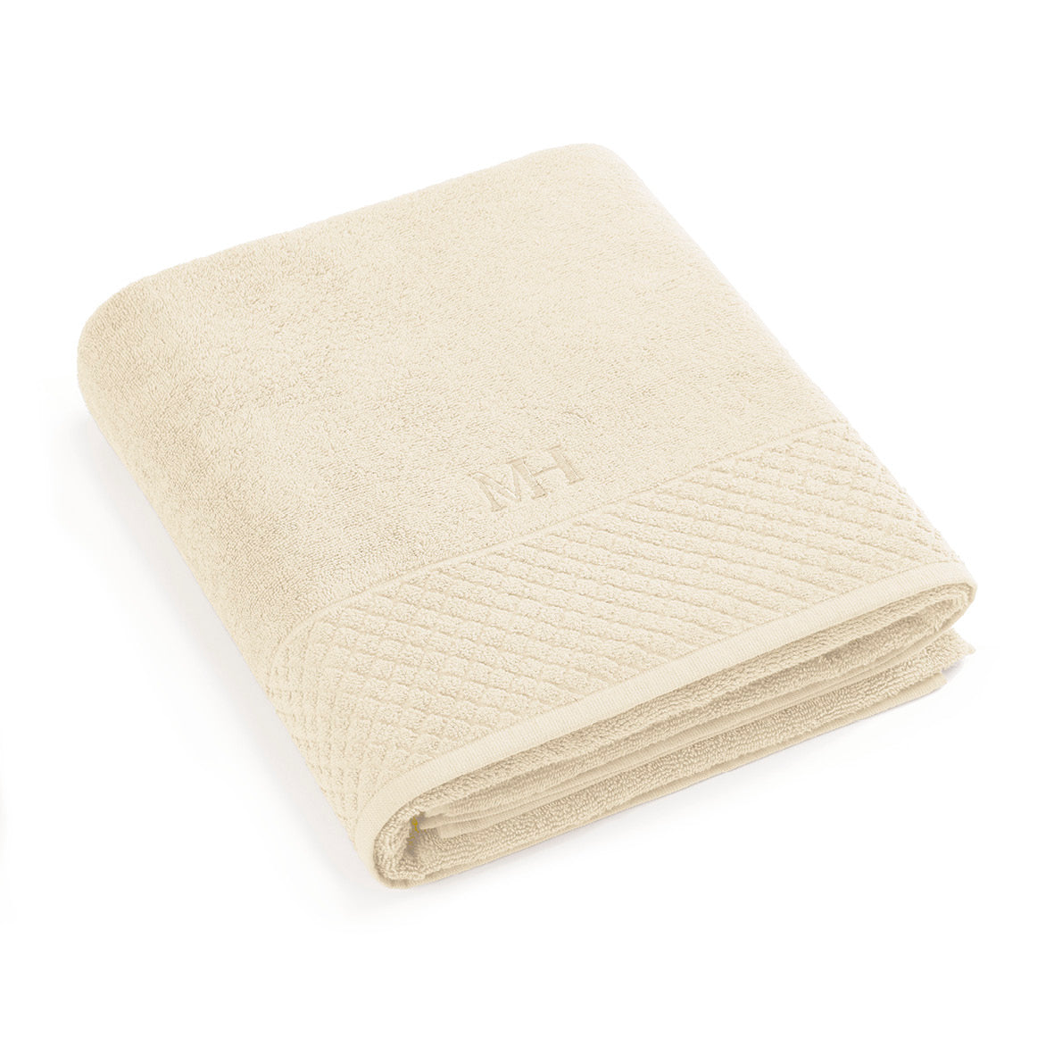 Bath towel combed cotton LT - Eden - 100 x 150 cm Ivory