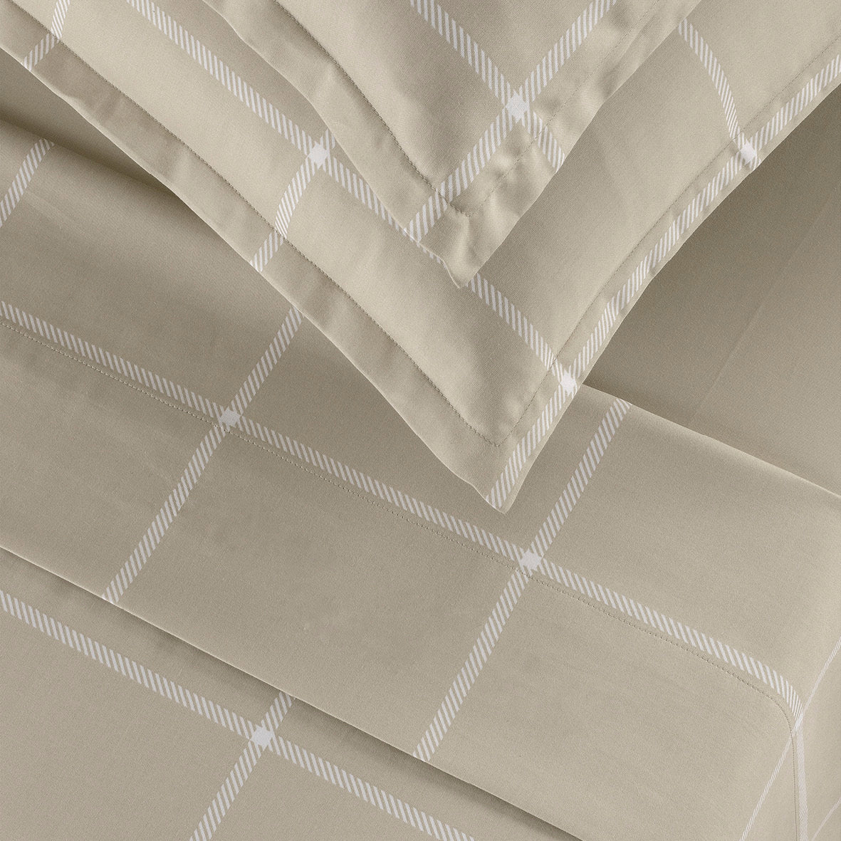 Sheet set cotton satin - Amélia Taupe