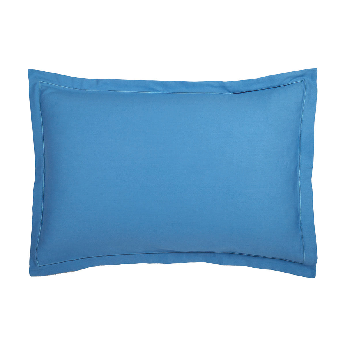 Taie d'oreiller satin de coton - Uni 1 baratta Bleu 05
