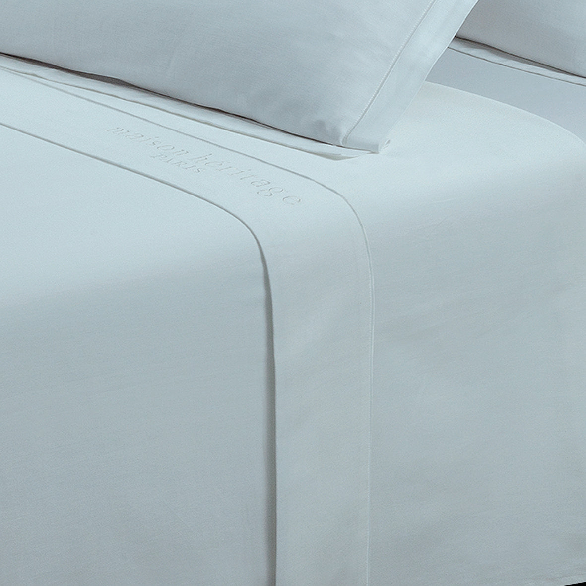 Drap plat satin de coton - Uni 1 baratta Vert 01