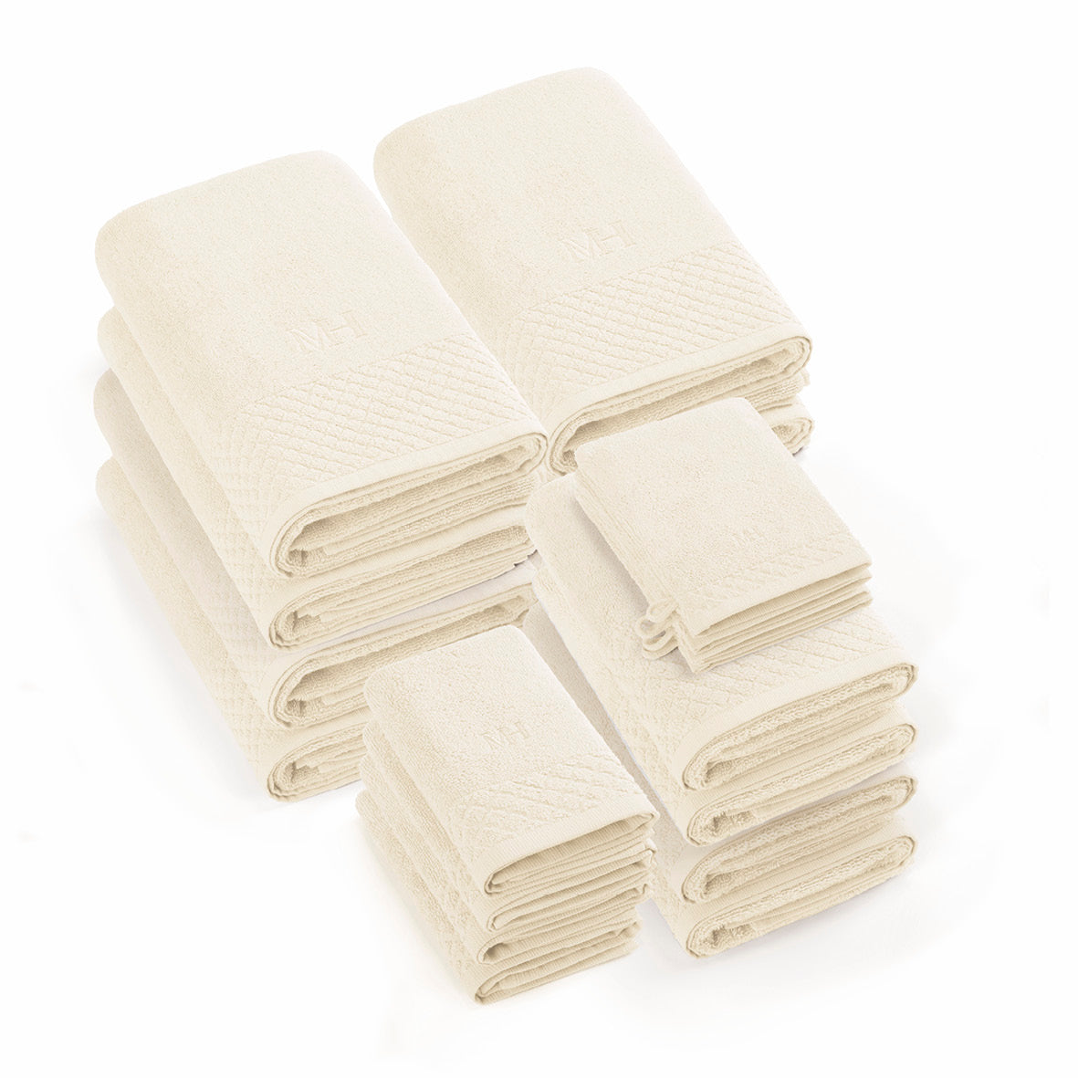 Complete bath linen set combed cotton LT - Eden - 20 pieces