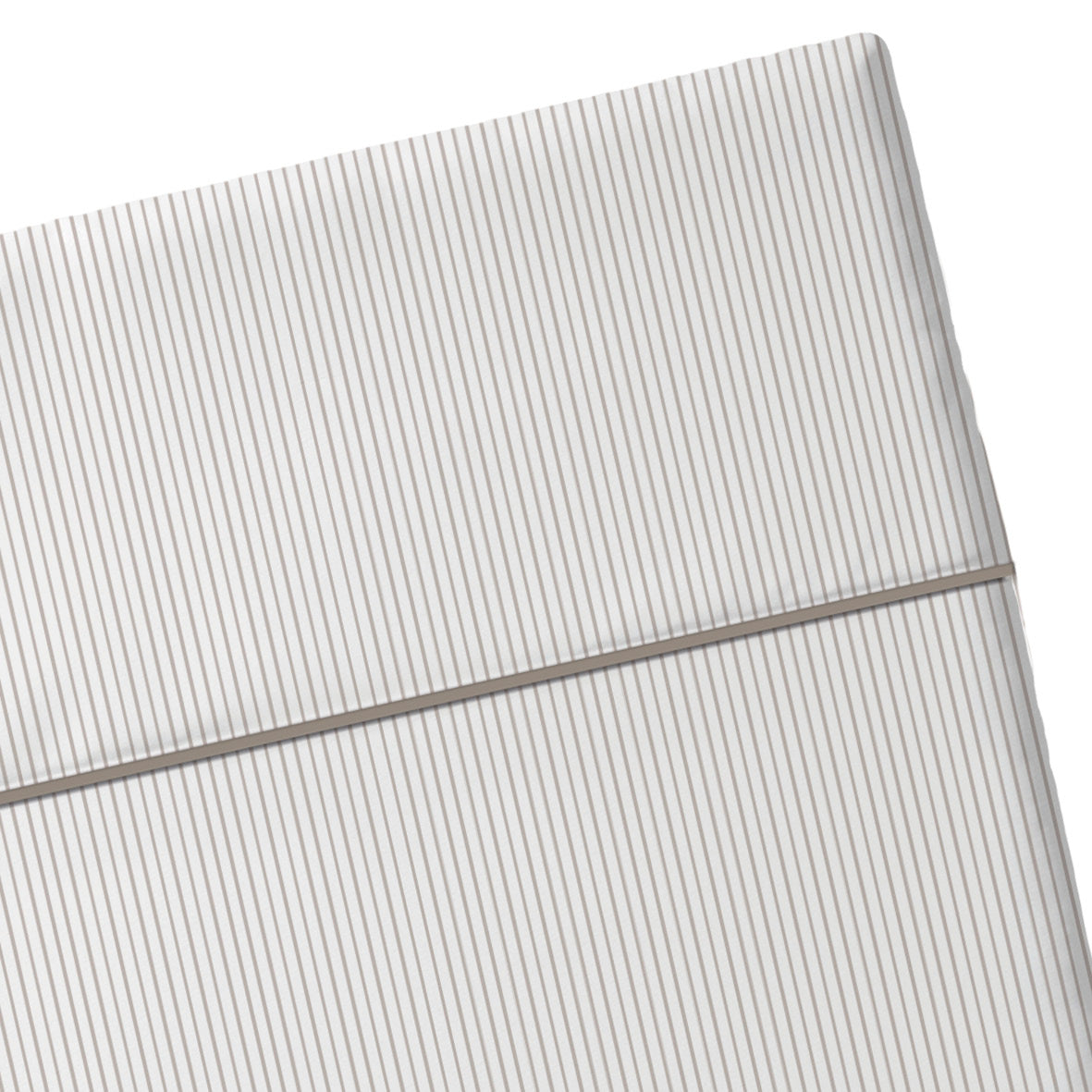 Flat sheet cotton satin - Traits fins Taupe
