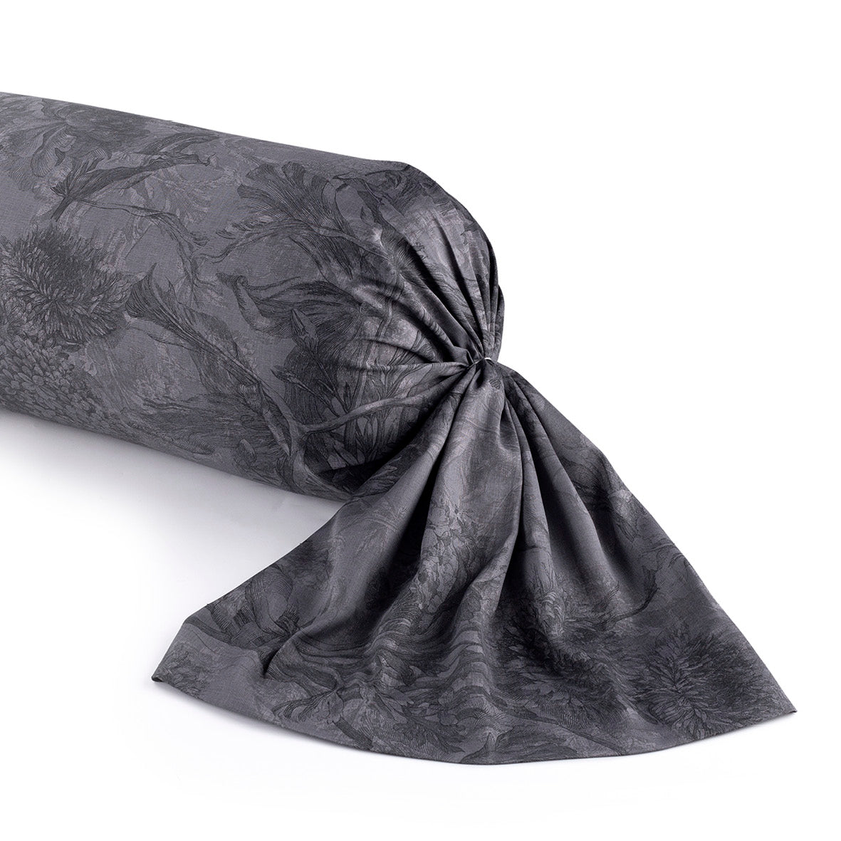 Pillowcases cotton satin - Jardin Botanique Grey / black
