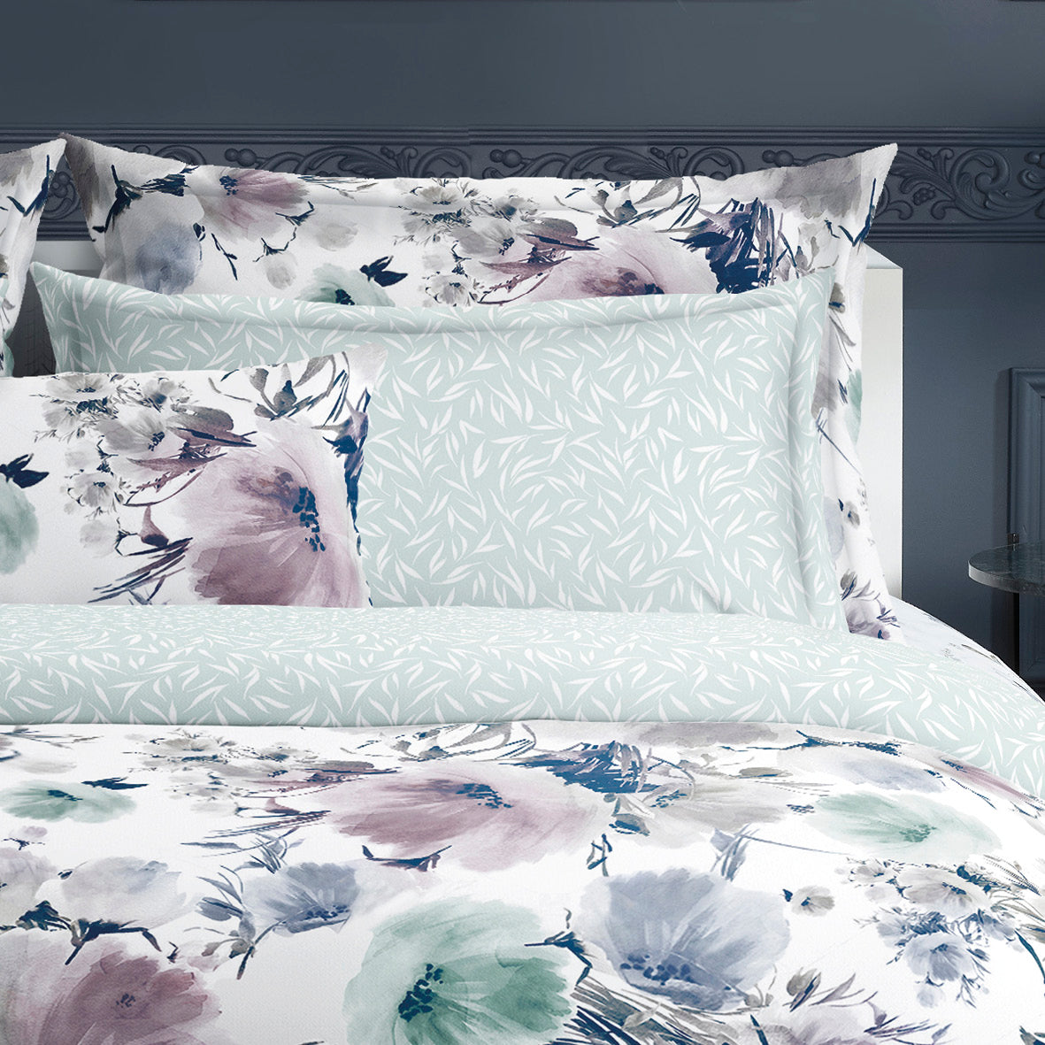 Bolster case cotton satin - Olea europaea Green