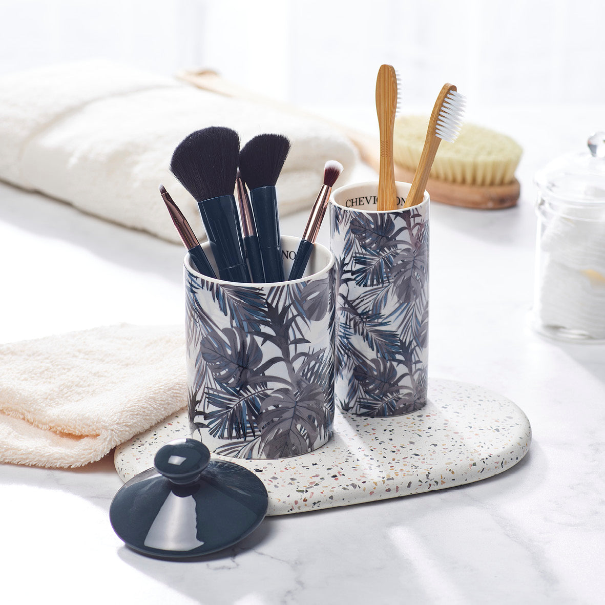 Fragrance sticks in porcelain holder Jungle - Blue - Fig - 100 ml