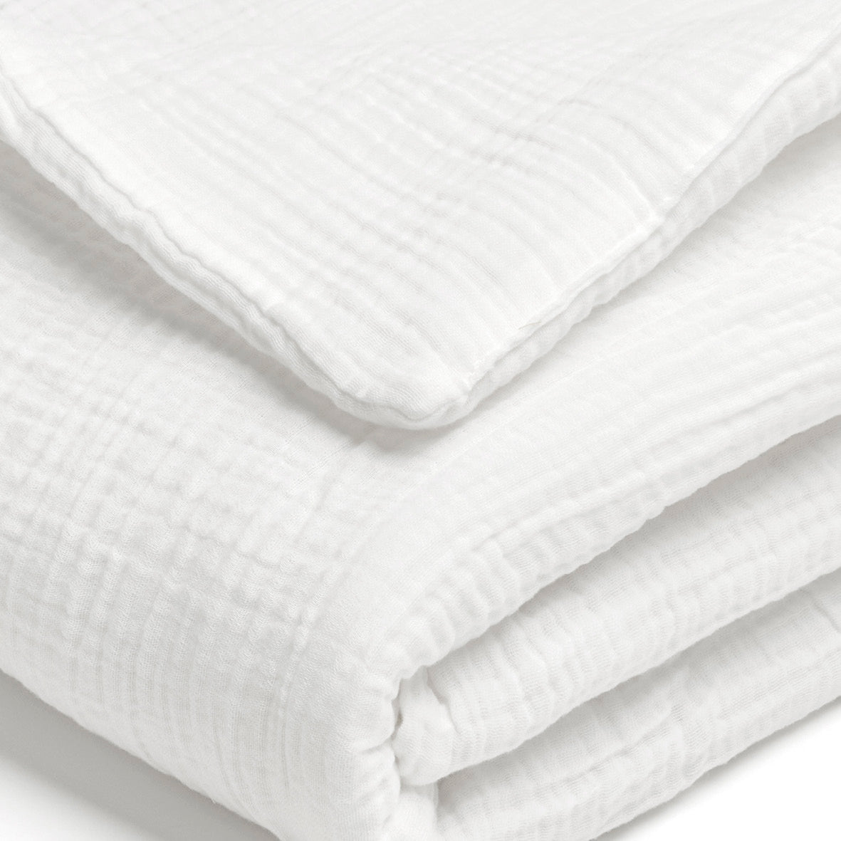 Blanket cotton gauze - Uni White 02 - 80 x 120 cm