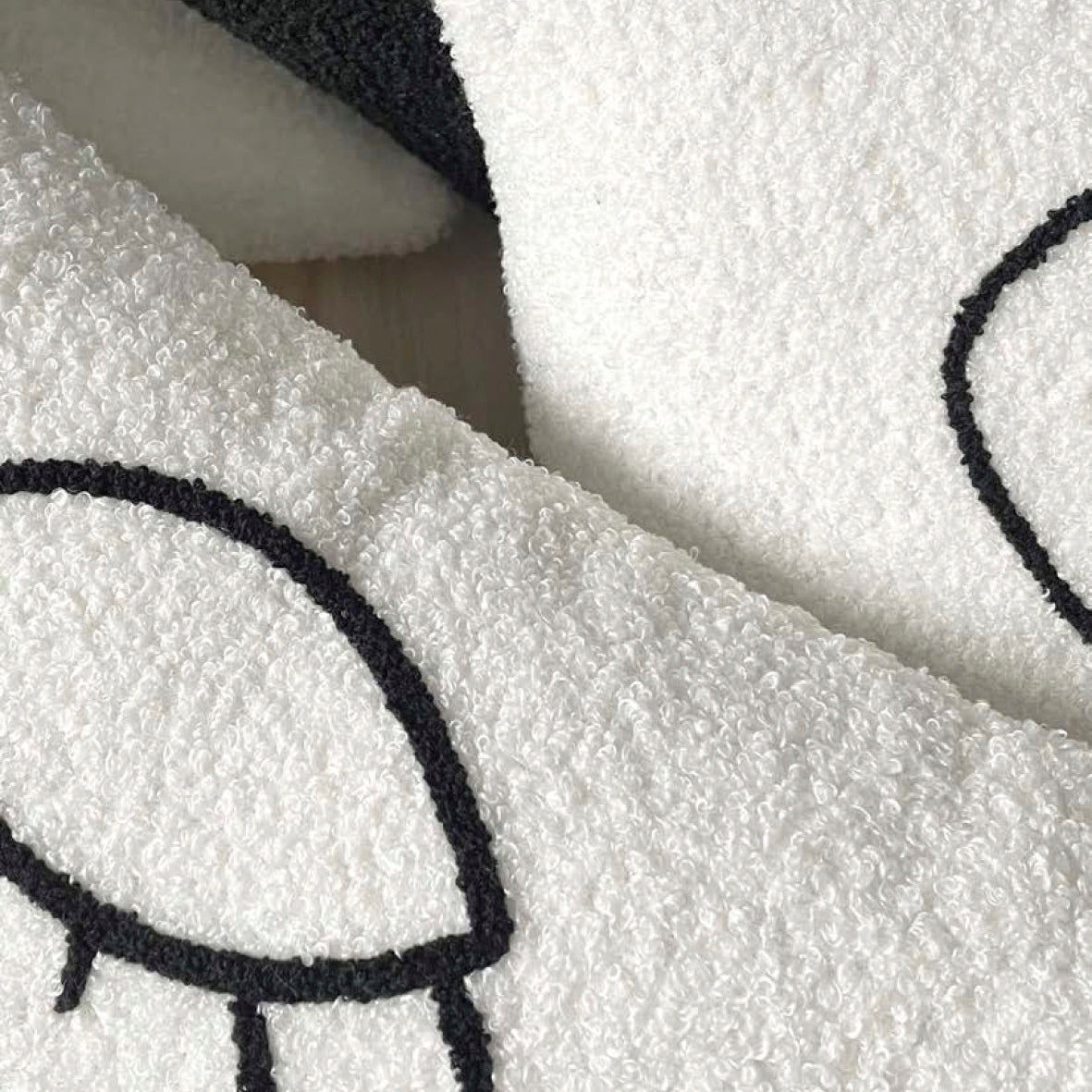 Cushion cover Lilou White / Black - 43 x 43 cm