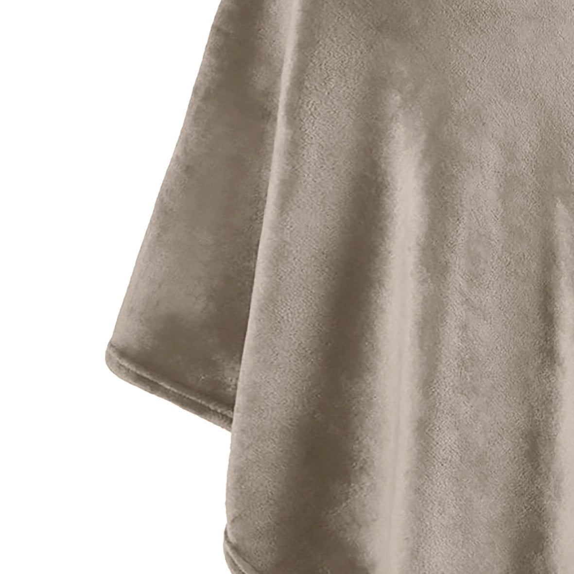 Poncho en polaire ultra doux et confortable - Taupe