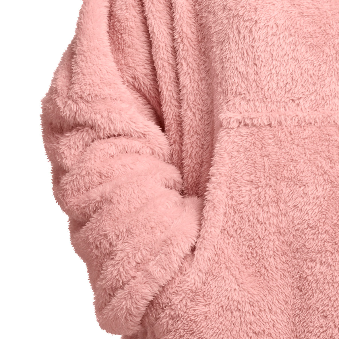 Sweat plaid en polaire ultra doux et confortable - Rose clair