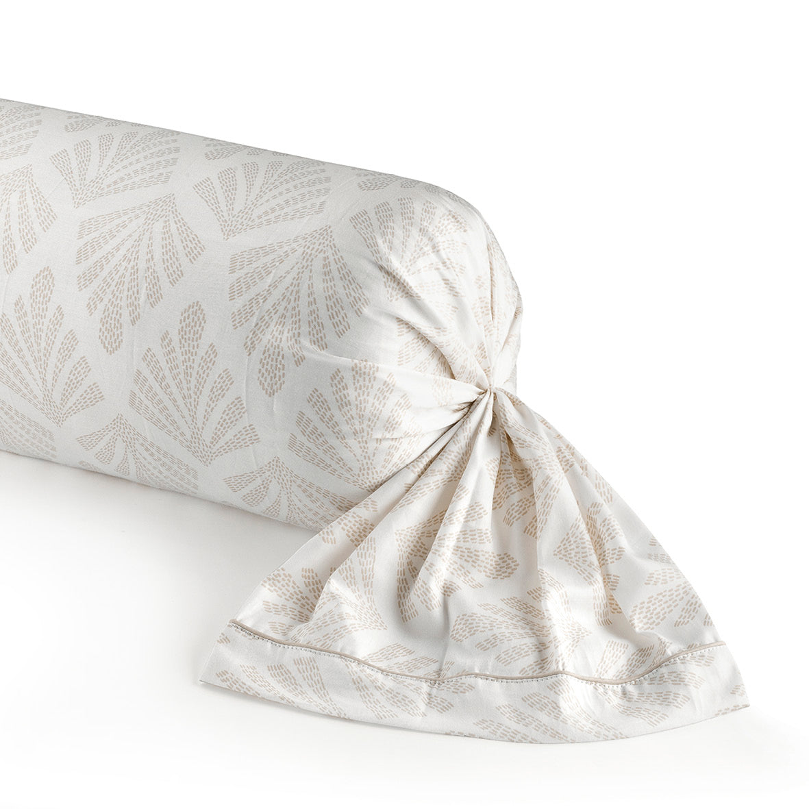 Pillowcase(s) cotton satin Harmonie végétale - White / White