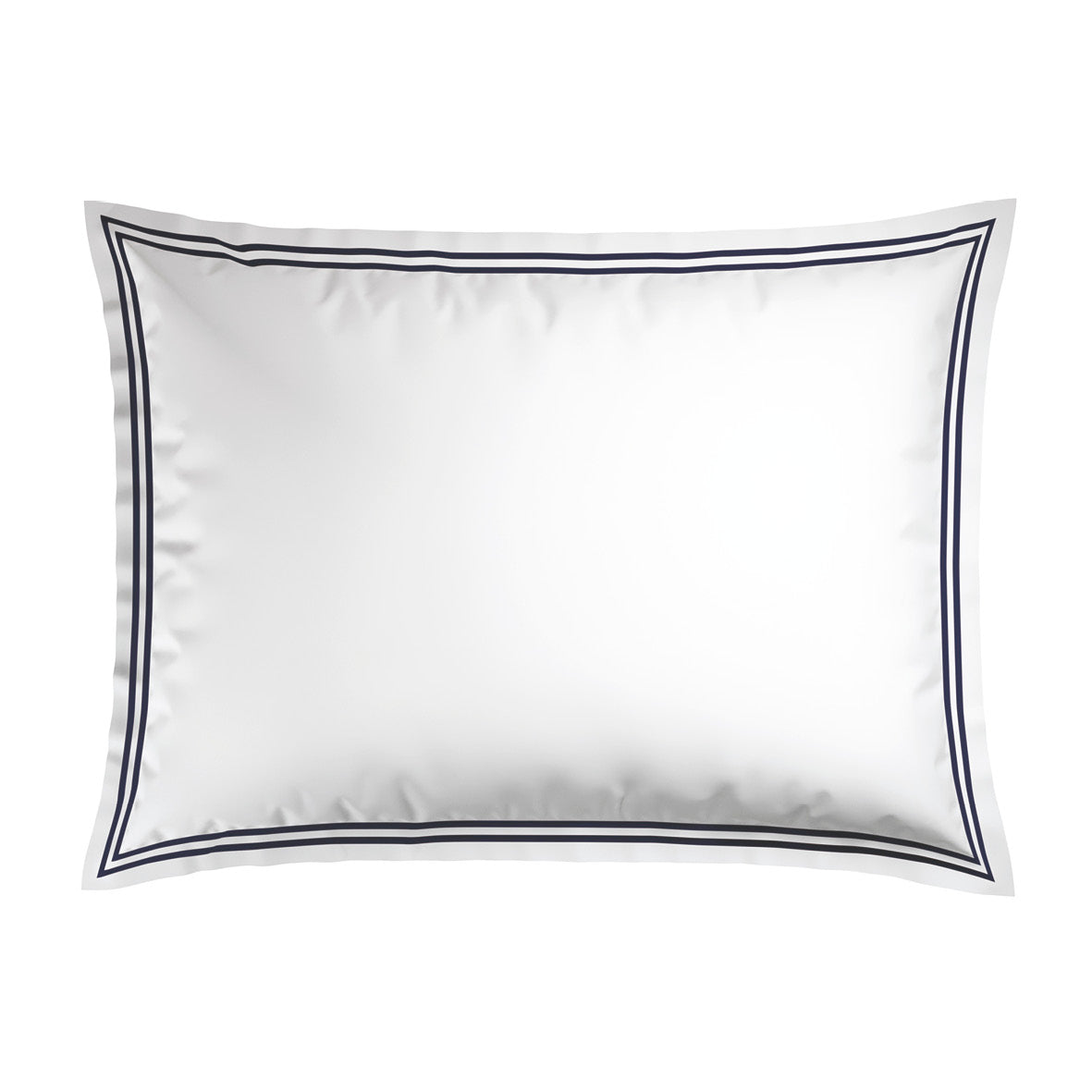 Pillowcase(s) cotton satin - Antibes Dark blue / White 2 x (50 x 70 cm)