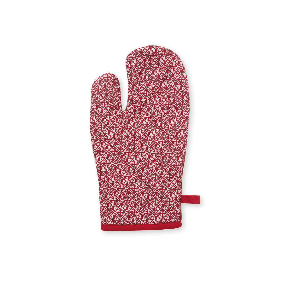 Set of oven mitt and pot holder Red - 32 x 20 cm + 20 x 20 cm
