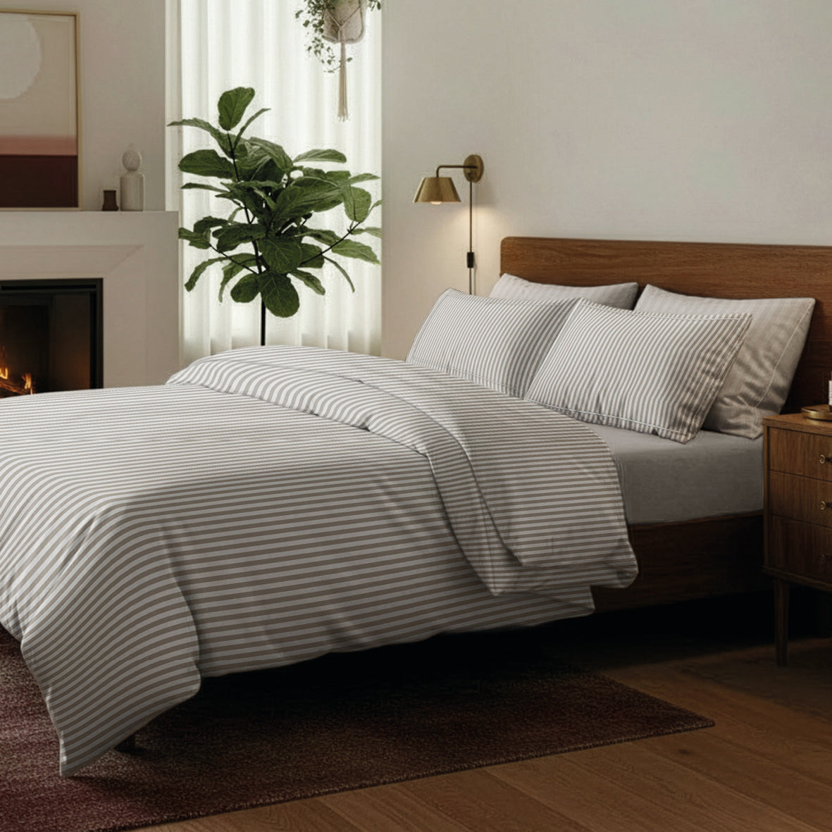 Pillowcase(s) cotton percale - Sorbonne Taupe