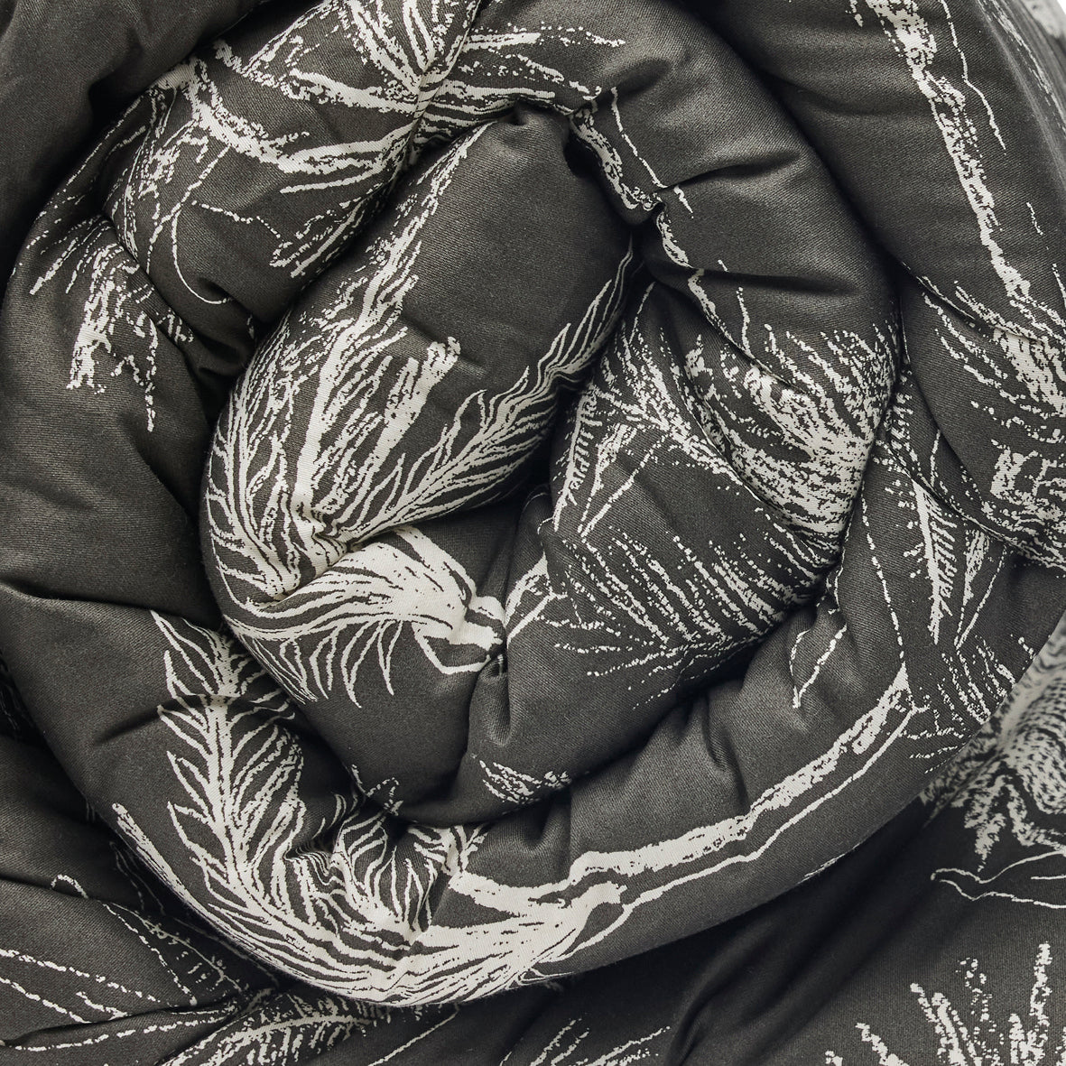 Quilt with tassels cotton satin - Wild Black - 140 x 200 cm