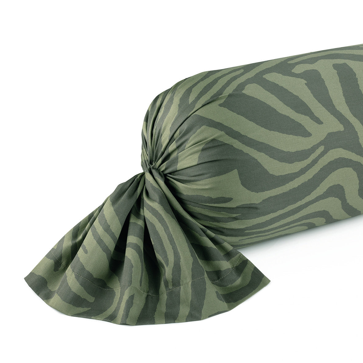Pillowcase cotton satin - Evasion zébrée Dark green