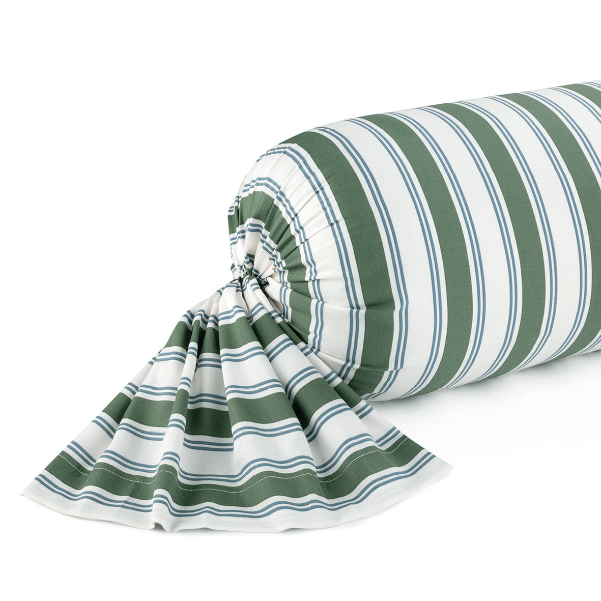 Pillowcase cotton satin - Soline Green / Blue