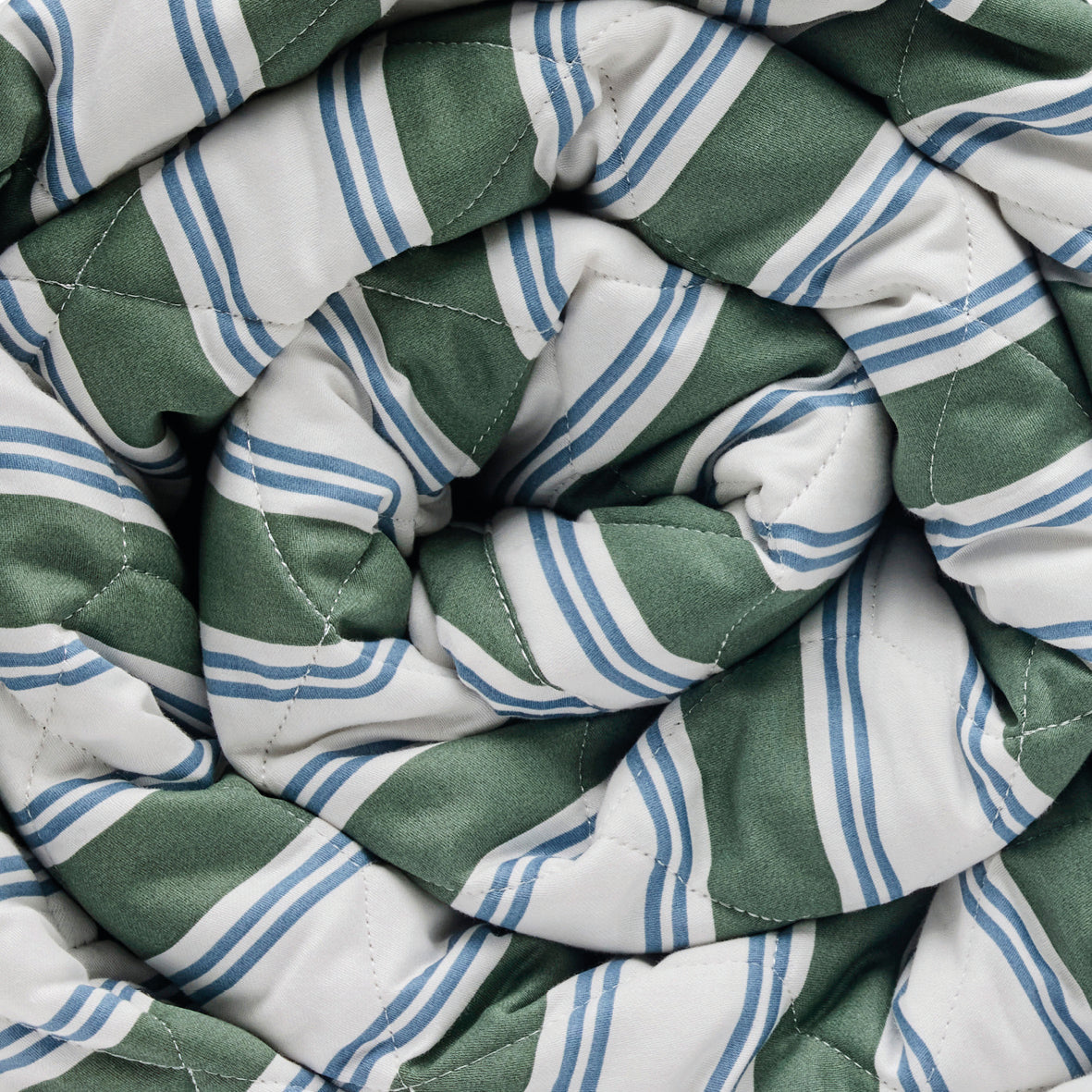 Bedspread cotton satin - Soline Green / Blue - 220 x 250 cm