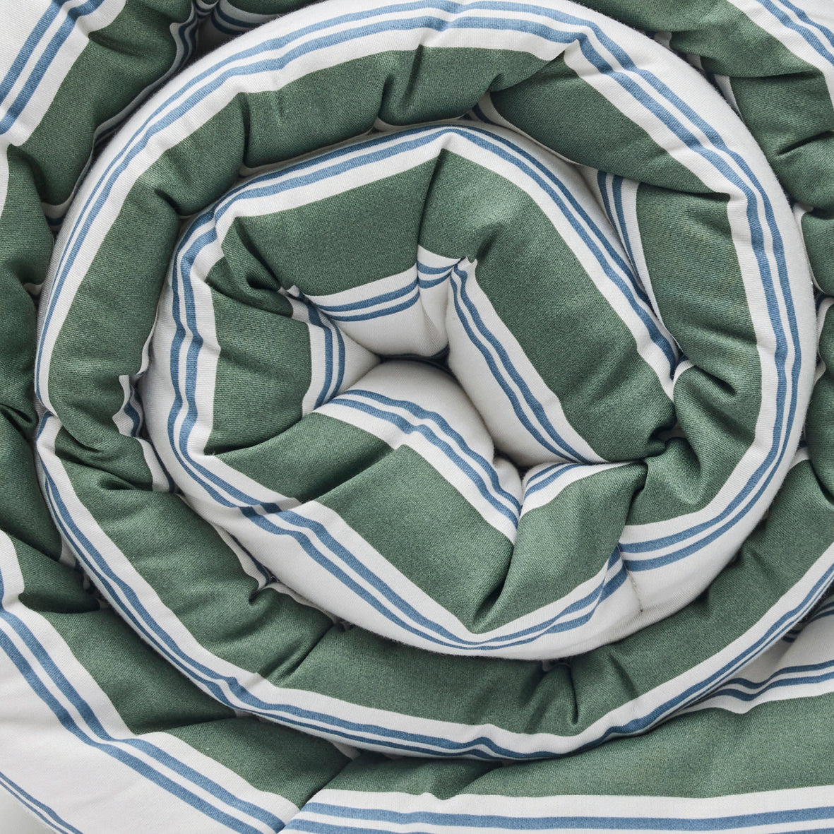 Quilt with tassels cotton satin - Soline Green / Blue - 140 x 200 cm