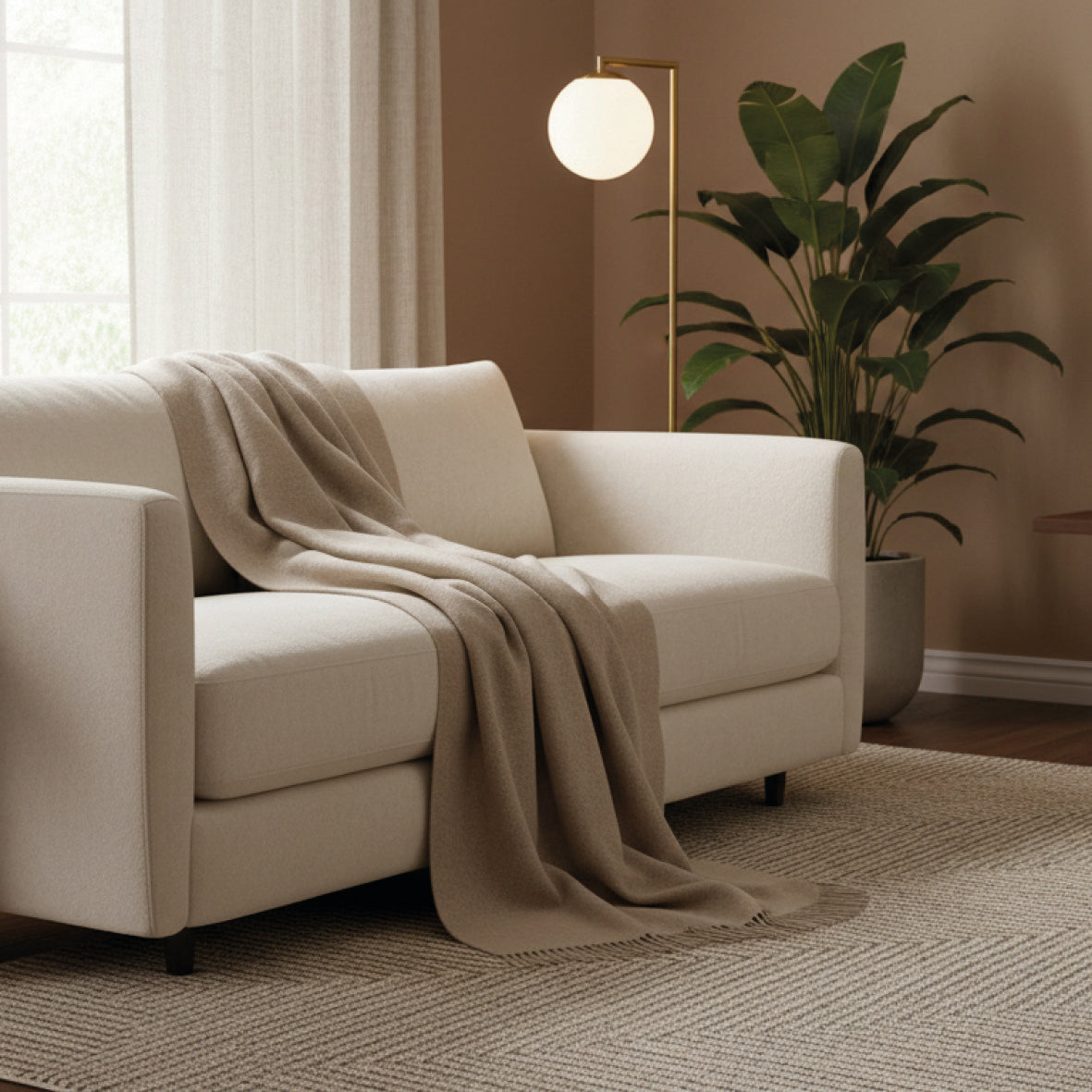 <p>Plaid tissé Uni Brun foncé - 130 x 180 cm</p>