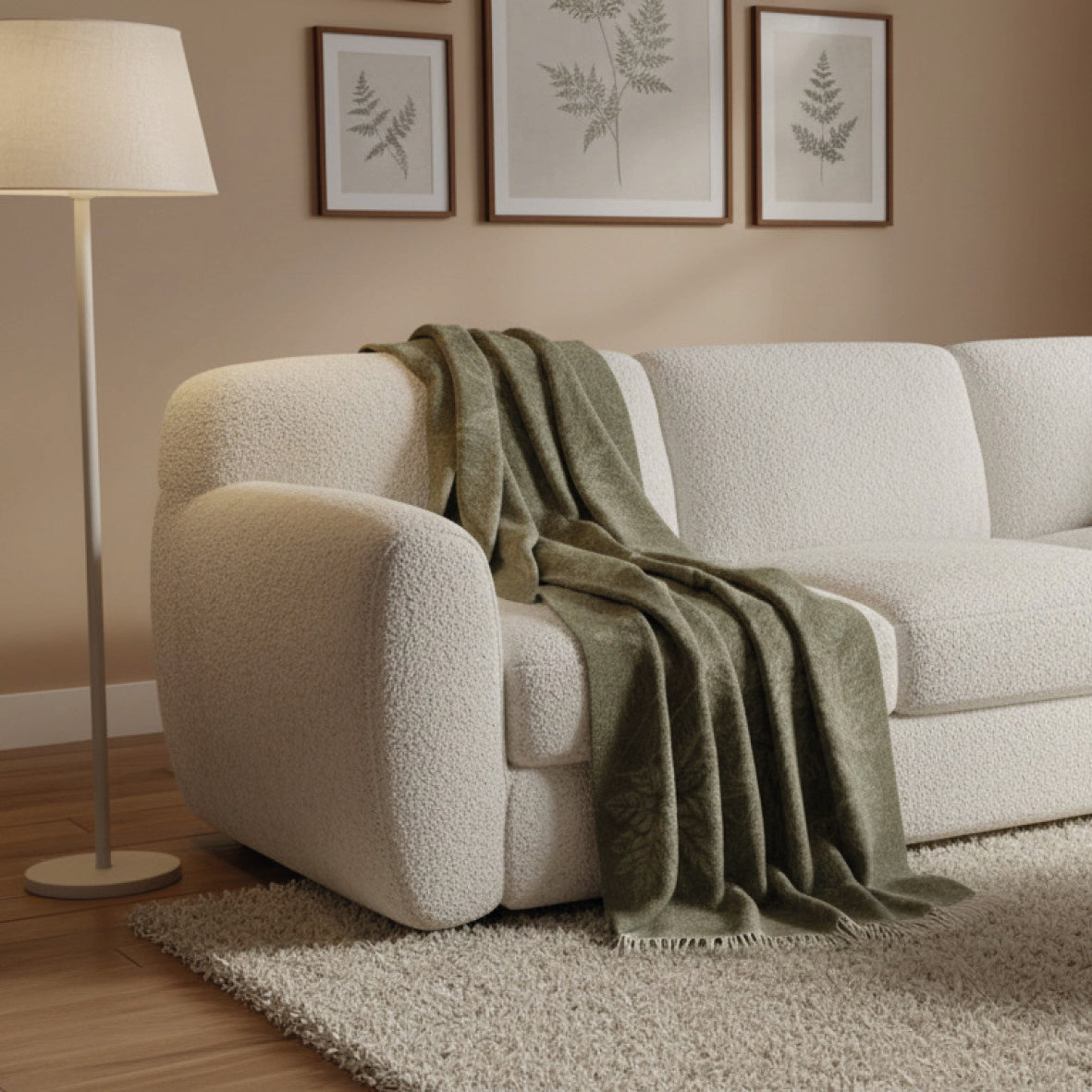 <p>Plaid tissé Calypso Vert - 130 x 180 cm</p>