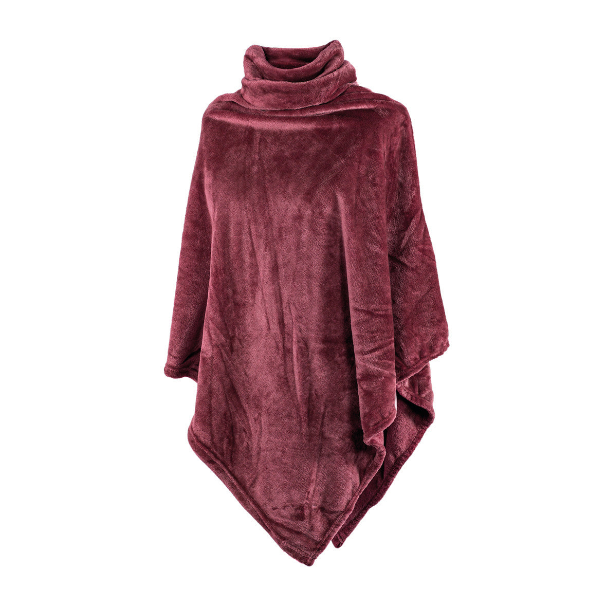 <p>Poncho en polaire Brun roux - 80 x 80 cm</p>