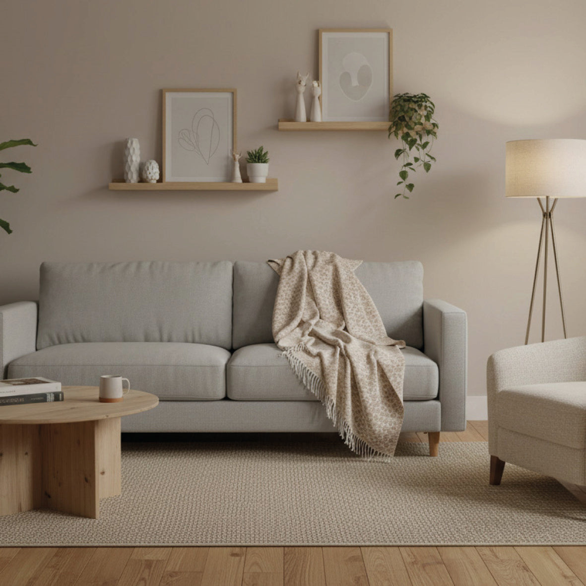 Woven plaid - Leopard Taupe - 130 x 170 cm