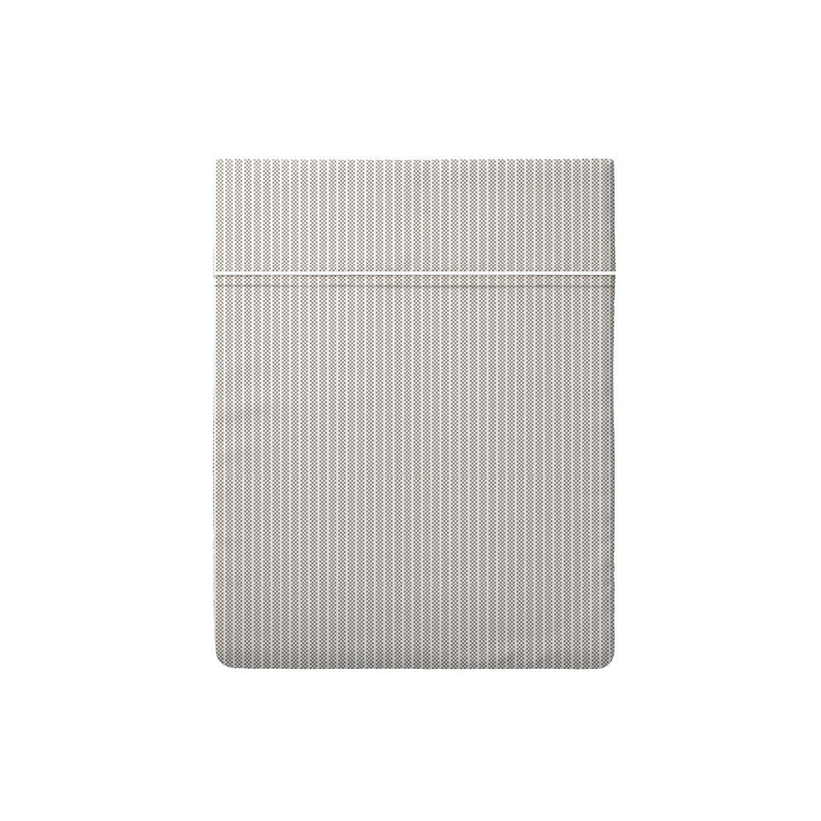Flat sheet cotton percale - Grenoble Taupe 240 x 300 cm