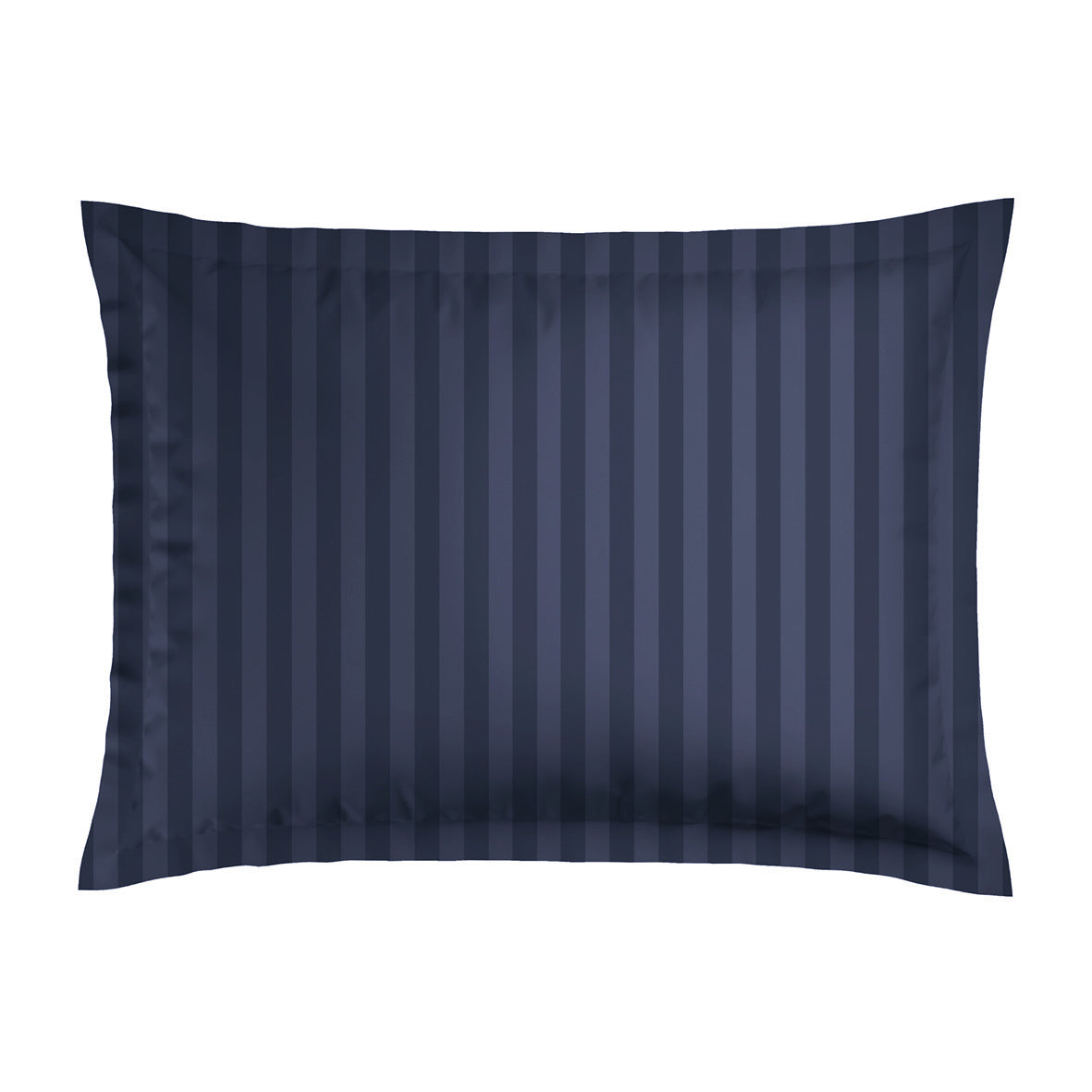 Pillowcase(s) cotton satin dobby stripe woven - Dark blue 2 x (50 x 70 cm)