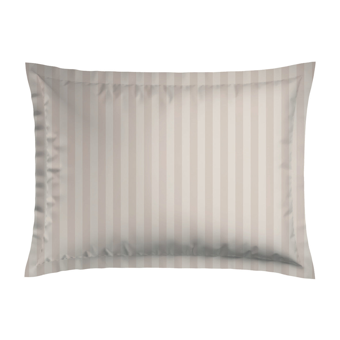 Pillowcase(s) cotton satin dobby stripe woven - Taupe 2 x (50 x 70 cm)