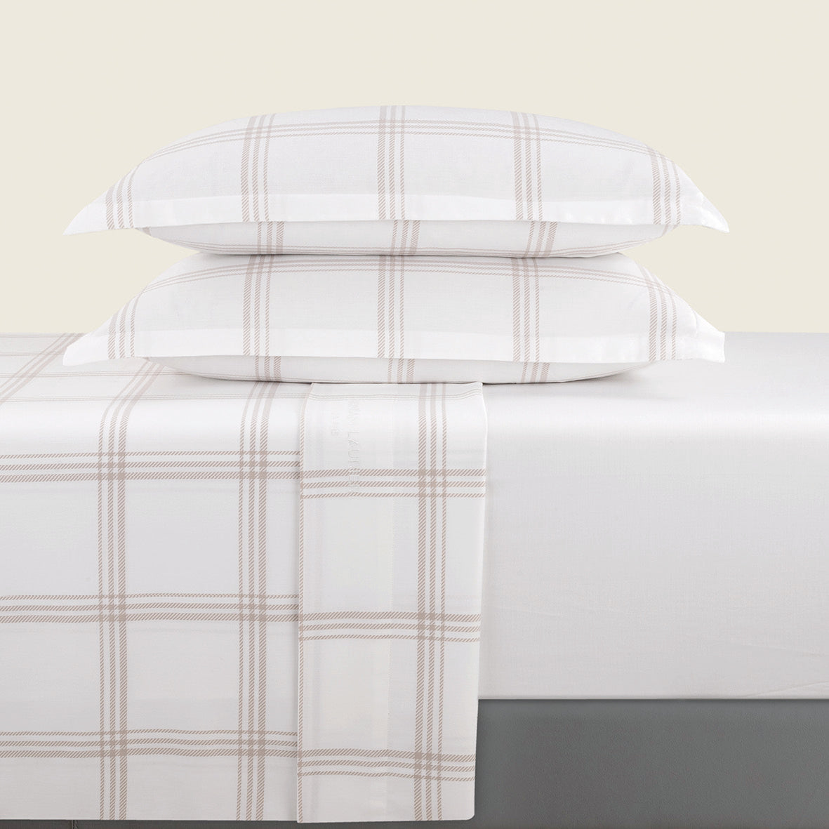 Sheet set cotton satin - Apolline Taupe