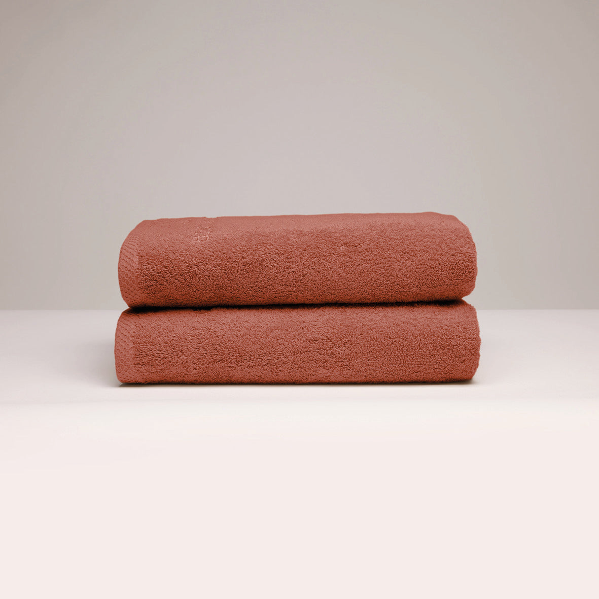 Bath towel combed cotton LT - Oasis - 2 x (70 x 140 cm) Terracotta