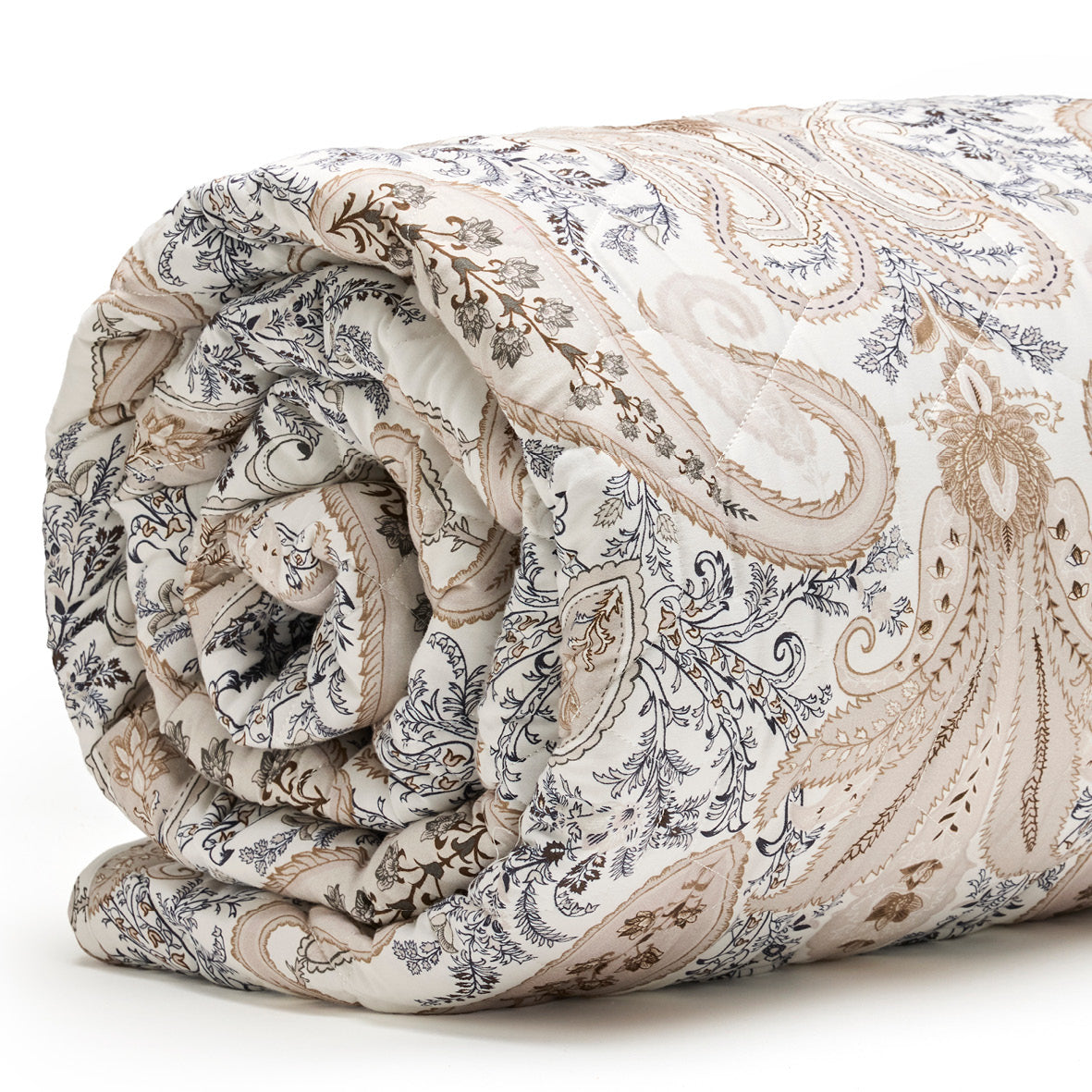 Couvre-lit satin de coton - Palais oriental Taupe - 220 x 250 cm