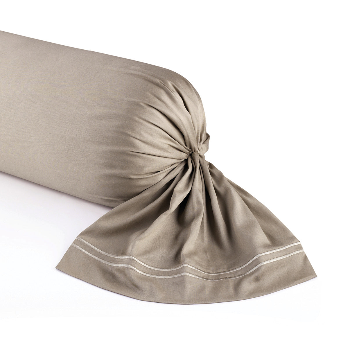 Pillowcase(s) cotton satin - Cannes Taupe / Taupe
