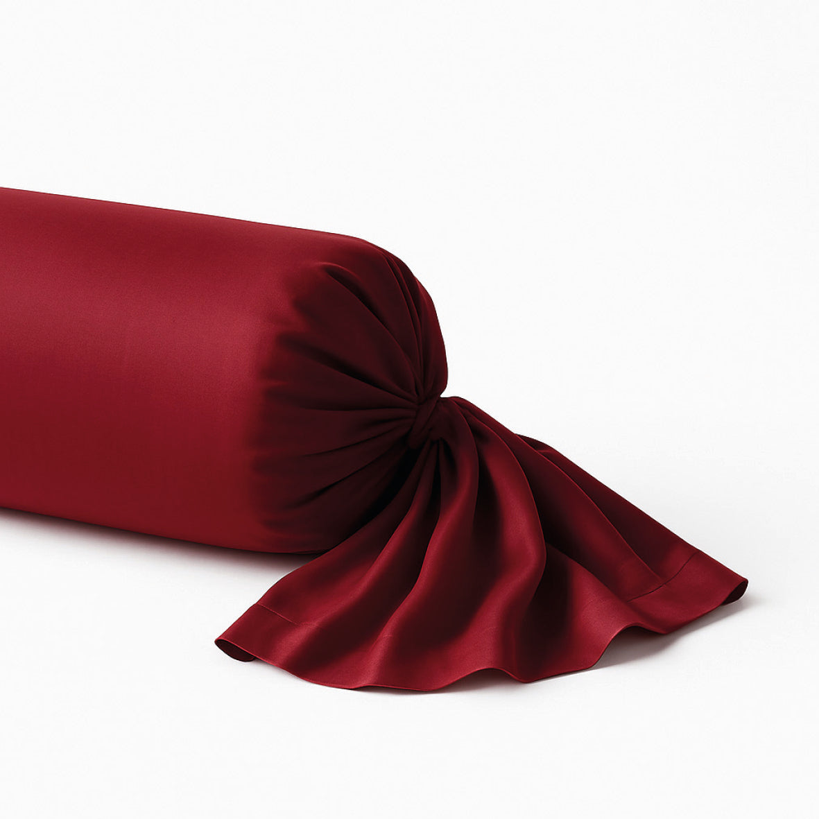 Pillowcase(s) cotton satin - Burgundy 43 x 210 cm