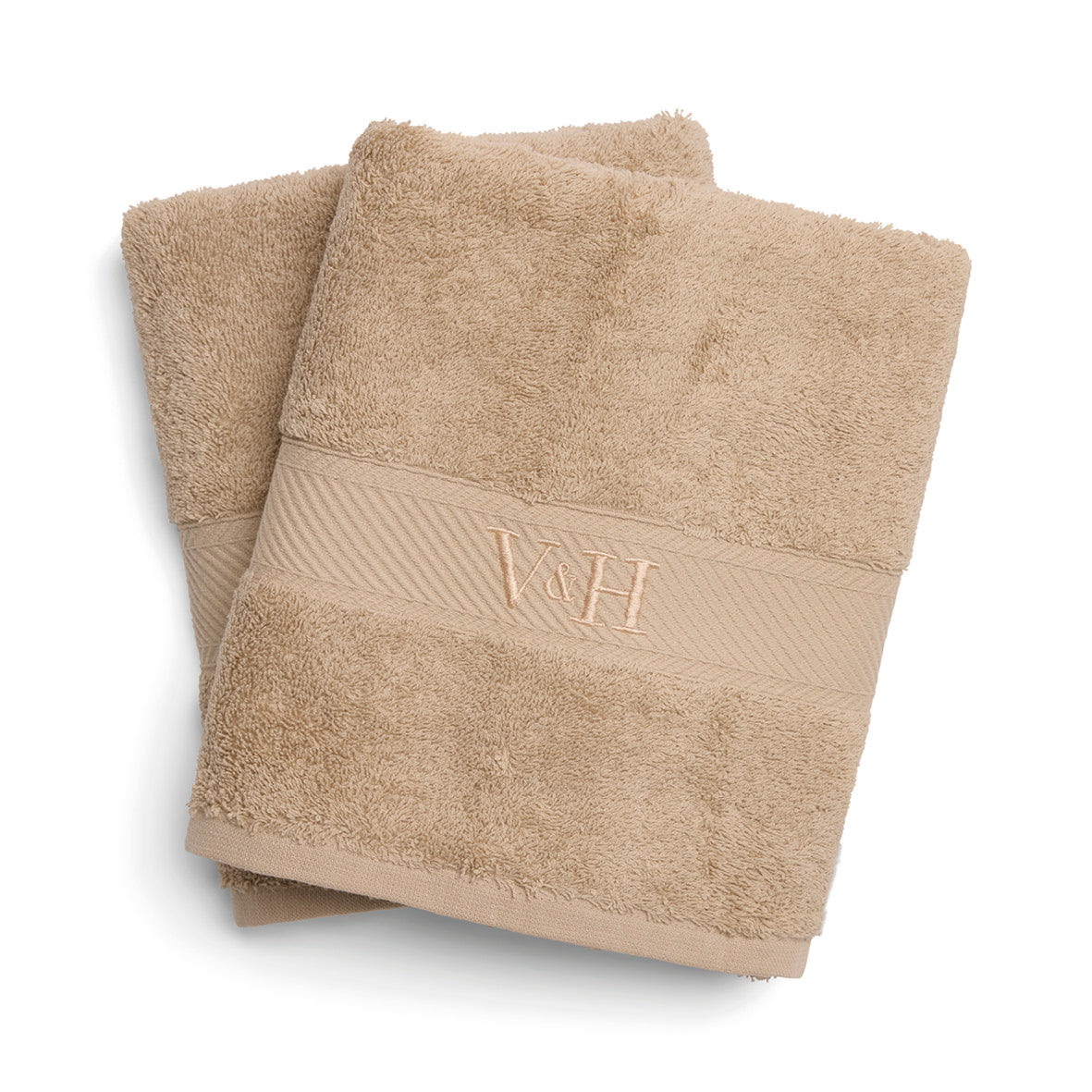 Bath towel combed cotton - Nuage - 2 x (70 x 140 cm) Taupe