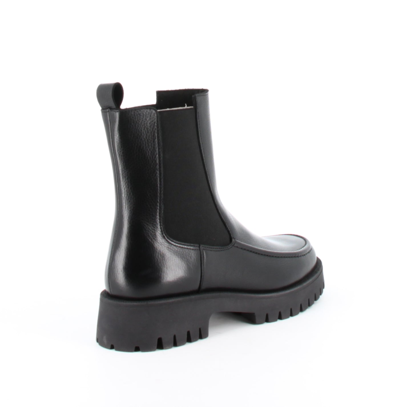 Boots en cuir Éclat Noir