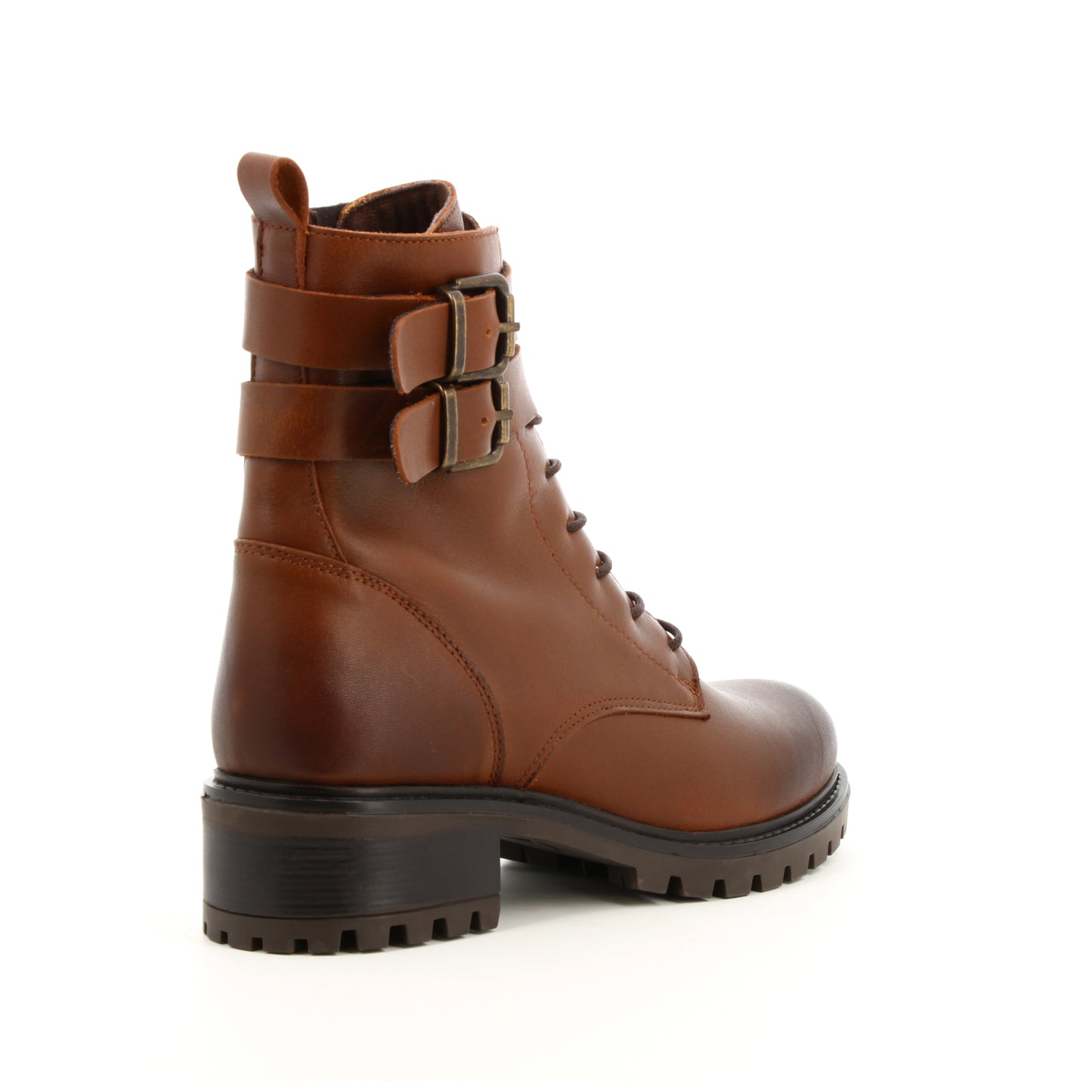 Boots en cuir Flèche Cognac