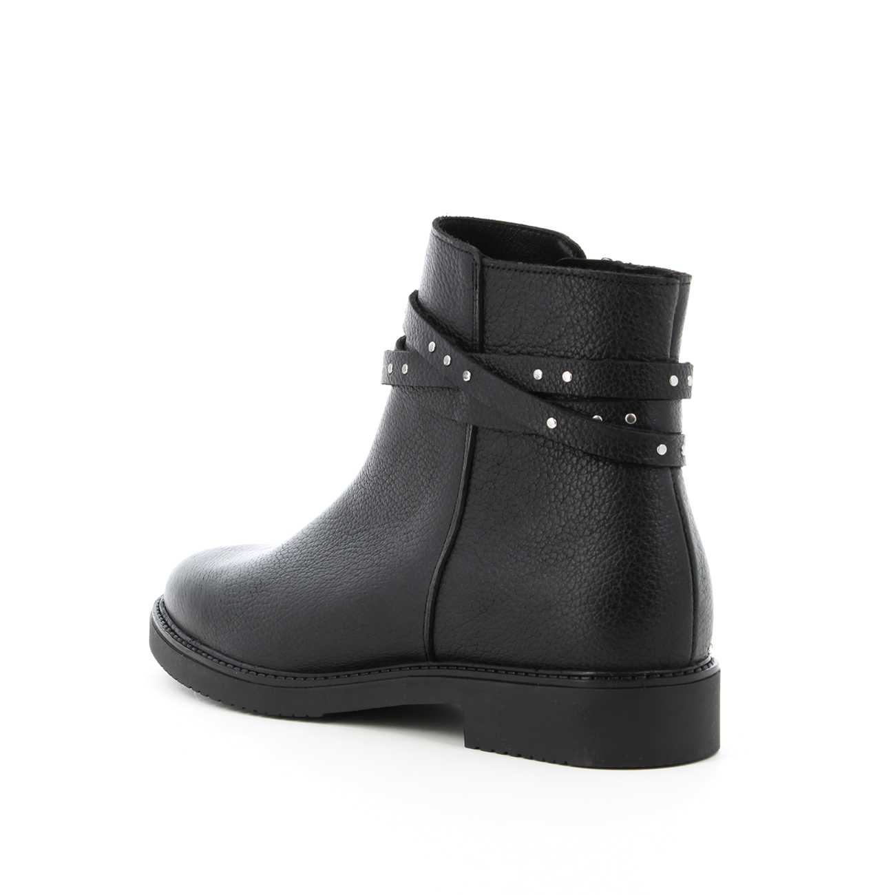 Boots en cuir Carbone Noir
