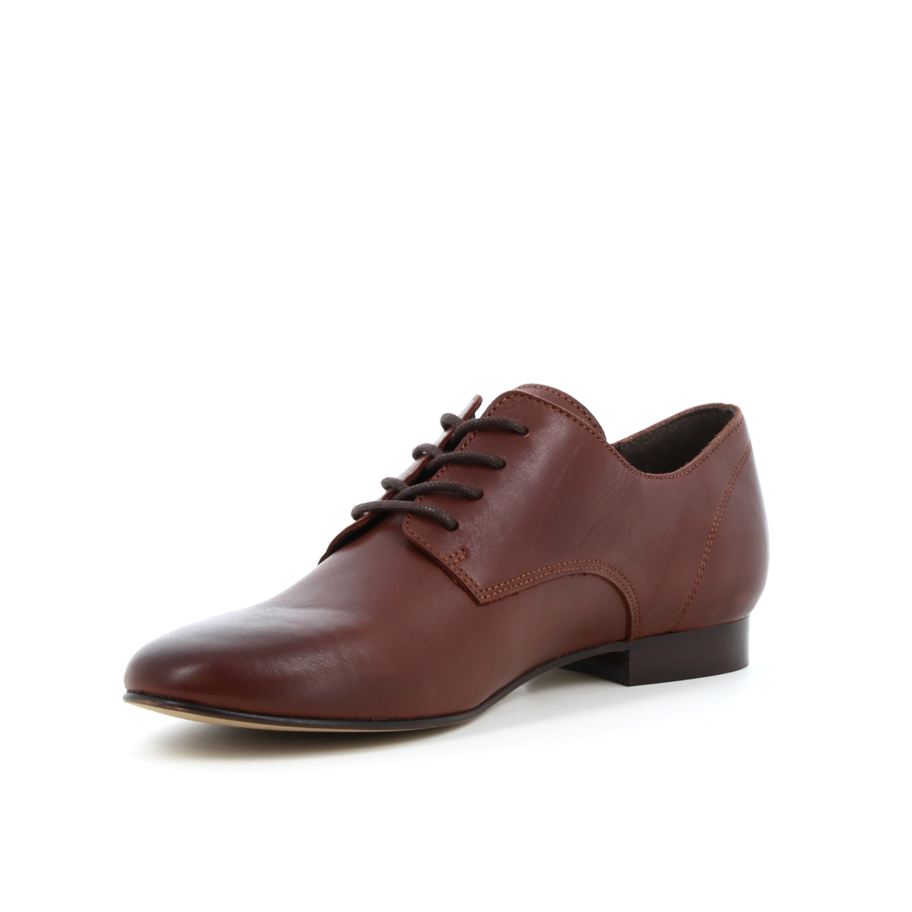 Derbies en cuir Asphalte Marron