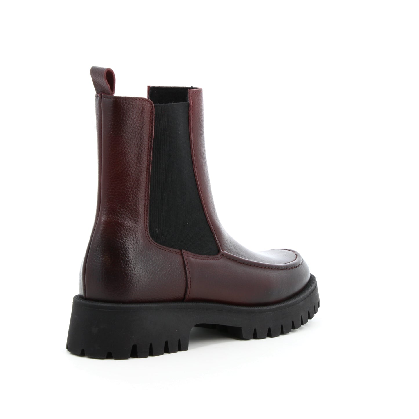 Boots en cuir Éclat Bordeaux