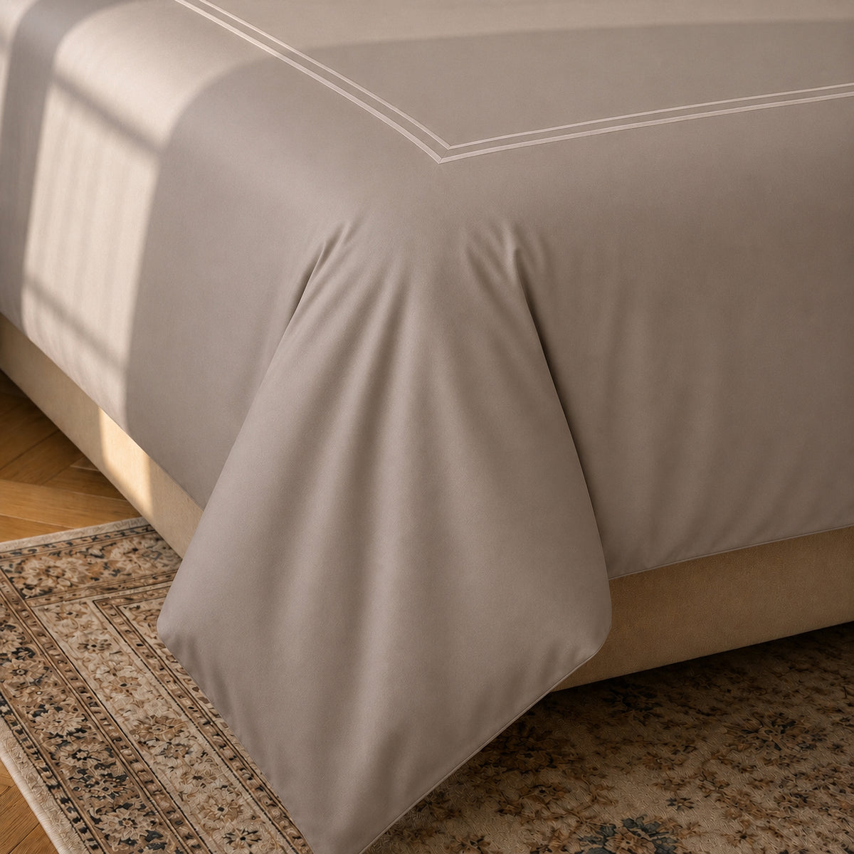 Duvet cover and pillowcase(s) set - 100% cotton sateen TC200 - Nîmes - taupe