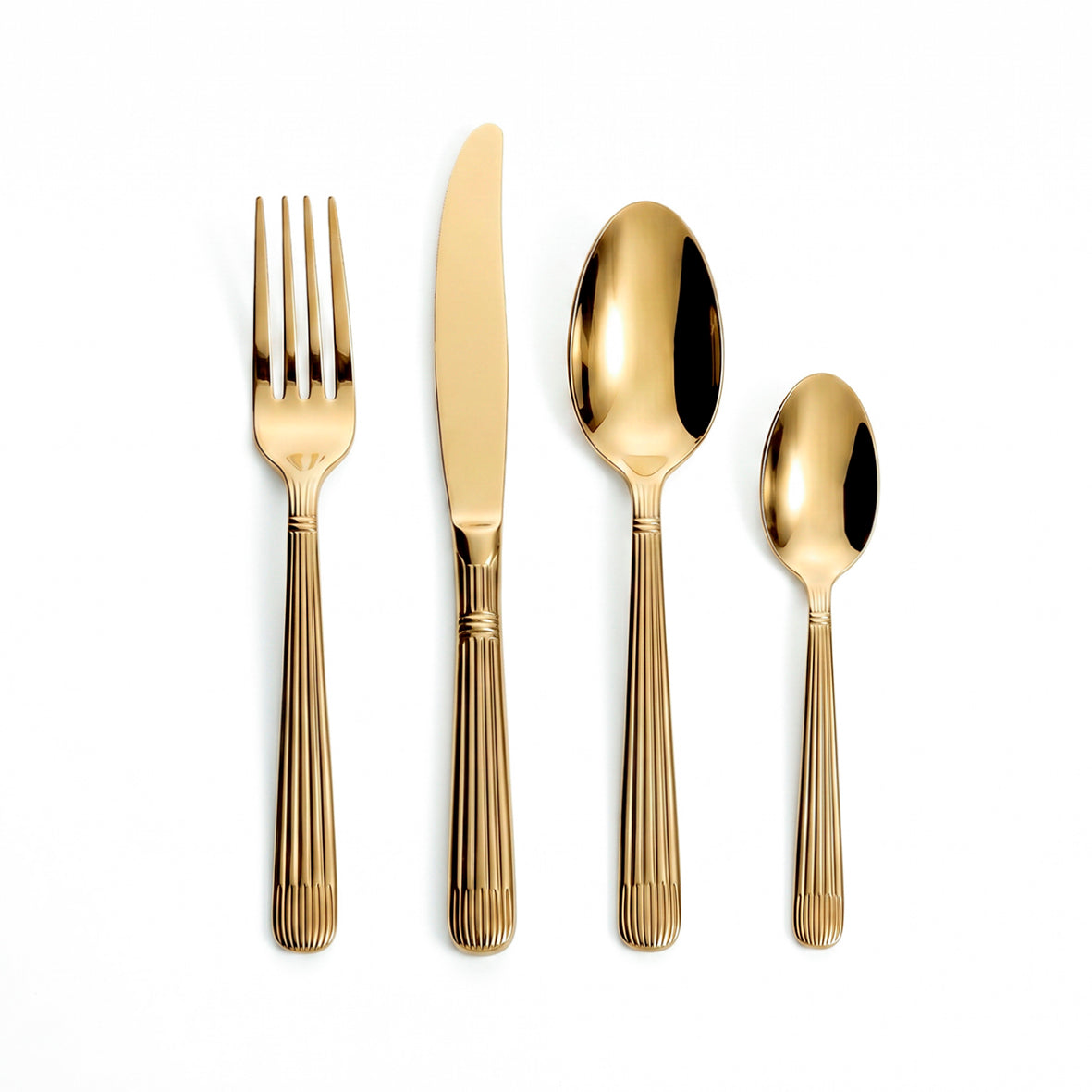Cutlery box in stainless steel - Royale - gold -24 pieces