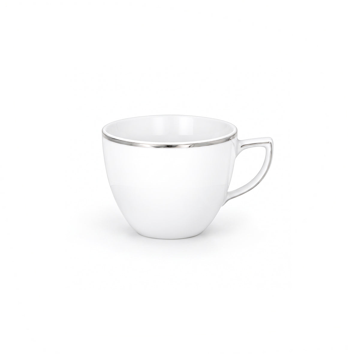 Set of 6 coffee cups - Brume White/Silver