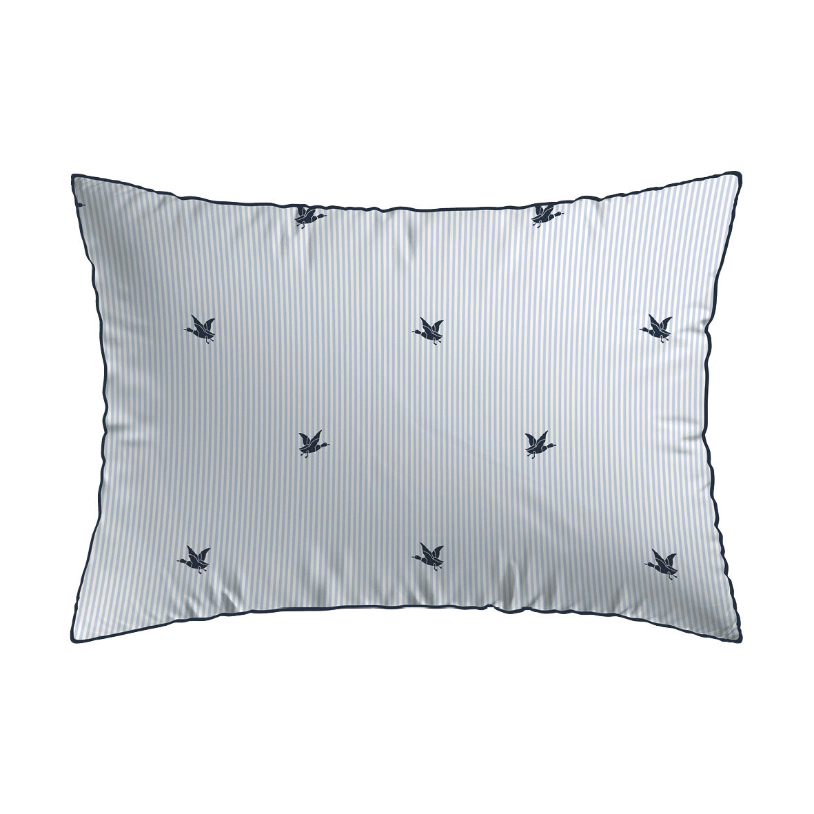 Pillowcase cotton satin - Canards rayés Blue 2 x (50 x 70 cm)